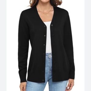 Black Button-Up Cardigan